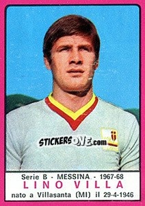 Sticker Lino Villa - Calciatori 1967-1968 n. 378 - Panini