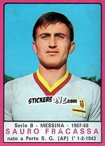 Sticker Sauro Fracassa - Calciatori 1967-1968 n. 381 - Panini