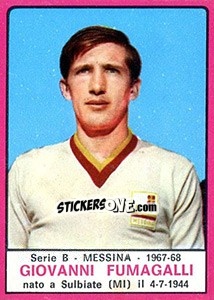 Sticker Giovanni Fumagalli - Calciatori 1967-1968 n. 382 - Panini