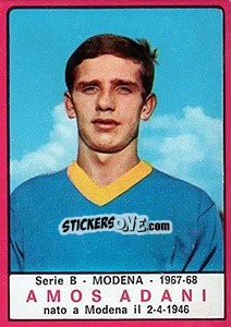 Cromo Amos Adani - Calciatori 1967-1968 - Panini