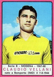 Cromo Claudio Vellani - Calciatori 1967-1968 - Panini