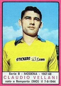 Figurina Claudio Vellani - Calciatori 1967-1968 - Panini