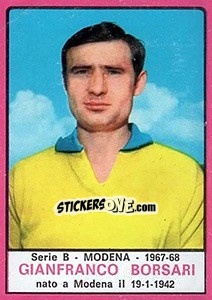 Figurina Gianfranco Borsari - Calciatori 1967-1968 - Panini