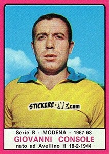 Sticker Giovanni Console - Calciatori 1967-1968 n. 391 - Panini