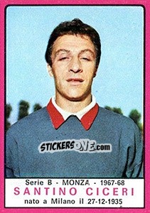Sticker Santino Ciceri - Calciatori 1967-1968 n. 396 - Panini