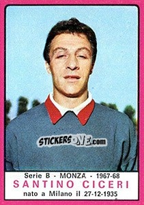 Sticker Santino Ciceri - Calciatori 1967-1968 - Panini