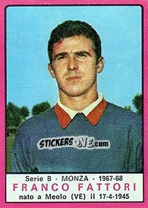 Sticker Franco Fattori - Calciatori 1967-1968 n. 398 - Panini