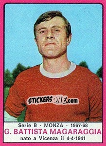 Sticker G. Batista Magaraggia - Calciatori 1967-1968 n. 402 - Panini