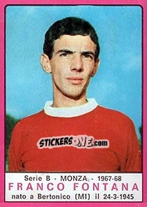 Sticker Franco Fontana - Calciatori 1967-1968 n. 403 - Panini