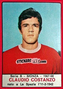 Sticker Claudio Costanzo - Calciatori 1967-1968 n. 408 - Panini