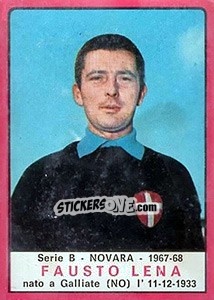 Sticker Fausto Lena - Calciatori 1967-1968 n. 409 - Panini