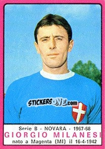 Sticker Giorgio Milanesi - Calciatori 1967-1968 n. 421 - Panini