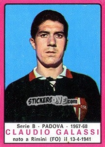 Cromo Claudio Galassi - Calciatori 1967-1968 - Panini