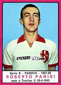 Sticker Roberto Panisi - Calciatori 1967-1968 - Panini