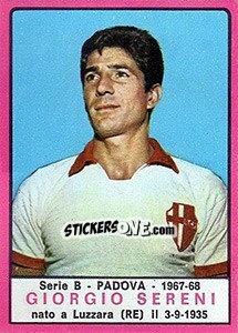 Sticker Giorgio Sereni - Calciatori 1967-1968 n. 427 - Panini