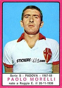 Sticker Paolo Morelli - Calciatori 1967-1968 n. 430 - Panini