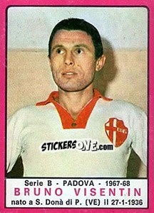 Sticker Bruno Visentin - Calciatori 1967-1968 - Panini