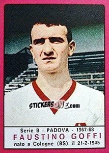 Sticker Faustino Goffi - Calciatori 1967-1968 n. 433 - Panini