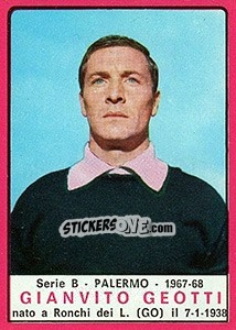 Cromo Gianvito Geotti - Calciatori 1967-1968 - Panini