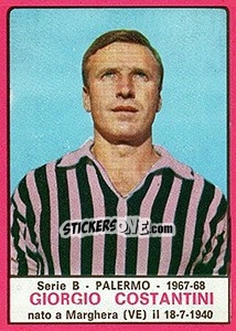 Cromo Giorgio Costantini - Calciatori 1967-1968 - Panini