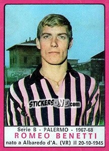 Figurina Romeo Benetti - Calciatori 1967-1968 - Panini