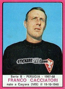 Sticker Franco Cacciatori - Calciatori 1967-1968 - Panini