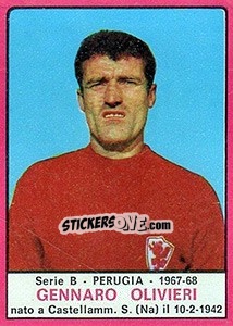 Sticker Gennaro Olivieri - Calciatori 1967-1968 n. 452 - Panini