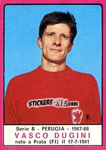 Sticker Vasco Dugini - Calciatori 1967-1968 - Panini