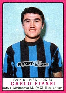 Sticker Carlo Ripari - Calciatori 1967-1968 n. 464 - Panini