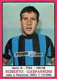 Sticker Roberto Gasparroni - Calciatori 1967-1968 - Panini