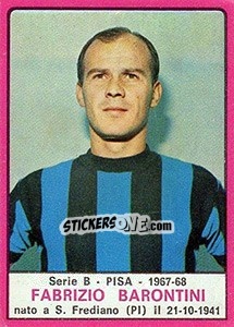 Sticker Fabrizio Barontini - Calciatori 1967-1968 - Panini