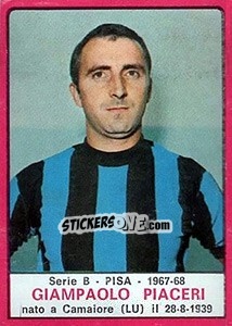 Figurina Gianpaolo Piaceri - Calciatori 1967-1968 - Panini