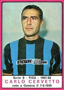 Cromo Carlo Cervetto - Calciatori 1967-1968 - Panini