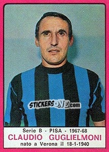 Sticker Claudio Guglielmoni - Calciatori 1967-1968 - Panini