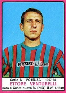 Sticker Ettore Venturelli - Calciatori 1967-1968 - Panini