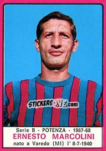 Cromo Ernesto Marcolini - Calciatori 1967-1968 - Panini