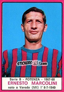 Figurina Ernesto Marcolini - Calciatori 1967-1968 - Panini