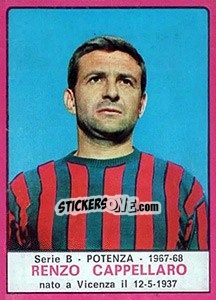 Figurina Renzo Cappellaro - Calciatori 1967-1968 - Panini