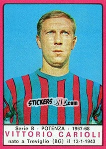 Sticker Vittorio Carioli - Calciatori 1967-1968 n. 483 - Panini