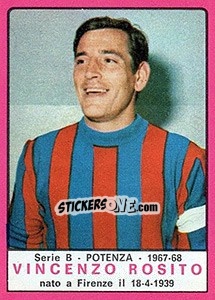 Cromo Vincenzo Rosito - Calciatori 1967-1968 - Panini