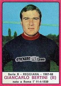 Sticker Giancarlo Bertini II - Calciatori 1967-1968 n. 487 - Panini