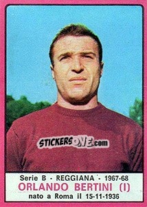 Cromo Orlando Bertini I - Calciatori 1967-1968 - Panini