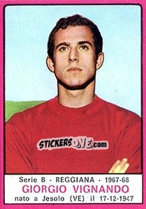 Cromo Giorgio Vignando - Calciatori 1967-1968 - Panini