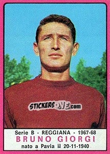 Figurina Bruno Giorgi - Calciatori 1967-1968 - Panini