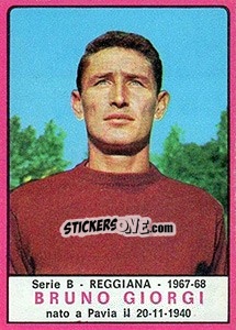 Sticker Bruno Giorgi - Calciatori 1967-1968 n. 493 - Panini