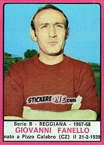 Cromo Giovanni Fanello - Calciatori 1967-1968 - Panini