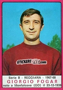Sticker Giorgio Fogar - Calciatori 1967-1968 n. 498 - Panini