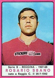 Sticker Rosario Sbano - Calciatori 1967-1968 - Panini