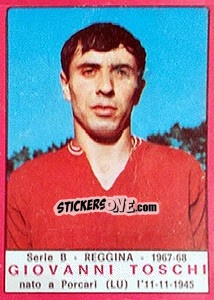 Sticker Giovanni Toschi - Calciatori 1967-1968 - Panini