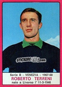 Cromo Roberto Terreni - Calciatori 1967-1968 - Panini